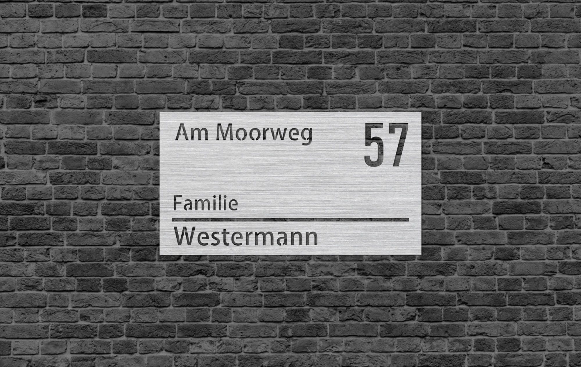 Hausnummer personalisierbar Straße,Hausnummer, Namen